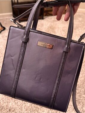 Kate Spade  lavender purple Leather Satchel with Adjustable Strap